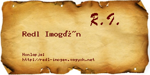 Redl Imogén névjegykártya